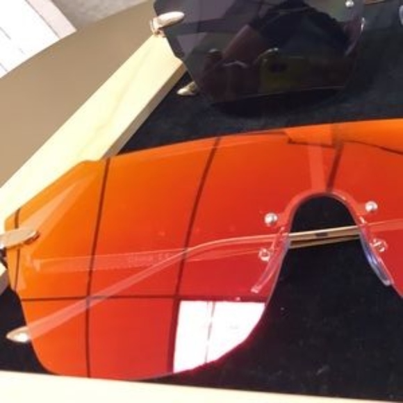 "Dream Girl" Orange Mirrored Sunglasses - Picture 3 of 8